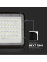 V-TAC 6W LED Соларен Прожектор 4000K Сменяема Батерия Черно Тяло - 7822 - 6