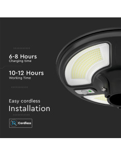 V-TAC LED Соларно Градинско Тяло 10W Сензор Дистанционно IP65 4000K - 5152 - Цена | LEDs4economy 2