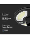 V-TAC LED Соларно Градинско Тяло 10W Сензор Дистанционно IP65 4000K - 5152