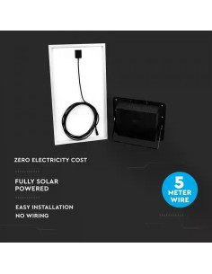 V-TAC 40W LED Прожектор с Фотоволтаичен Панел 4000K - 8577 - Цена | LEDs4economy 2