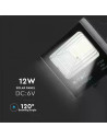 V-TAC 12W LED Прожектор с Фотоволтаичен Панел 4000K - 8573 - 6