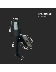 V-TAC 50W Улична Лампа Соларна 4000K - Цена | LEDs4economy 2