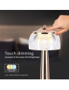 V-TAC LED Настолна Лампа 1800mAH Батерия 13.5x26.5 Злато 3000-6500 - 7938 - 8