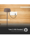 V-TAC 2W LED Настолна Лампа Бежово IP54 3000 - 6821 - 4