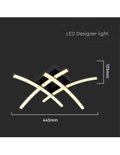 V-TAC LED Осветител 24W Черен 3000К - 7003 - Цена | LEDs4economy 2