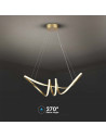 V-TAC 24W LED Висяща Декоративна Лампа 720x300 Златно Тяло 3000 - 8011 - 6