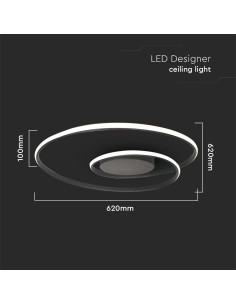 V-TAC LED Осветител 48W За Таван 600x50 Димиращ Бял 4000К - 14991 - Цена | LEDs4economy 2