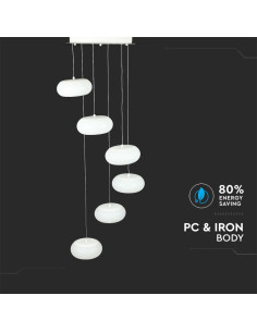 V-TAC 72W LED Висящ Пендел Димиращ Бял 3000 - 40011 - Цена | LEDs4economy 2