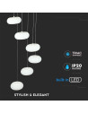 V-TAC 72W LED Висящ Пендел Димиращ Бял 3000 - 40011 - 4
