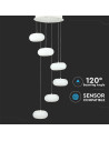 V-TAC 72W LED Висящ Пендел Димиращ Бял 3000 - 40011 - 5