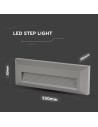 V-TAC 3W LED Осветление за Стъпала Сиво Тяло 4000К - 211330 - 7