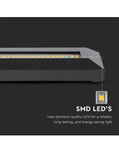 V-TAC 3W LED Осветление за Стъпала Черно Тяло 3000К - 211329 - Цена | LEDs4economy 2