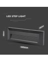 V-TAC 3W LED Осветление за Стъпала Черно Тяло 4000К - 4