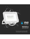 30W LED Прожектор SAMSUNG ЧИП PRO-S Бяло Тяло 6500К - 8