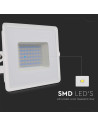 V-TAC 50W LED Прожектор Е-Series G2 Бяло Тяло 6500K - 215963 - 2