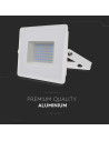 V-TAC 50W LED Прожектор Е-Series G2 Бяло Тяло 6500K - 215963 - 3