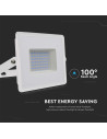 V-TAC 50W LED Прожектор Е-Series G2 Бяло Тяло 6500K - 215963 - 8