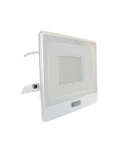 V-TAC 50W LED Прожектор PIR Сензор SAMSUNG Чип Бяло Тяло 4000K 1М Кабел - 20302 - Цена | LEDs4economy