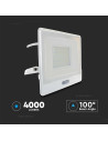 V-TAC 50W LED Прожектор PIR Сензор SAMSUNG Чип Бяло Тяло 4000K 1М Кабел - 20302 - 5