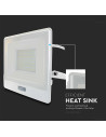 V-TAC 50W LED Прожектор PIR Сензор SAMSUNG Чип Бяло Тяло 4000K 1М Кабел - 20302 - 11