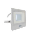 V-TAC 30W LED Прожектор PIR Сензор SAMSUNG Чип Бяло Тяло 4000K 1М Кабел - 20299