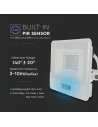 V-TAC 20W LED Прожектор PIR Сензор SAMSUNG Чип Бяло Тяло 4000K 1М Кабел - 20296 - 6