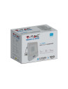V-TAC 20W LED Прожектор PIR Сензор SAMSUNG Чип Бяло Тяло 4000K 1М Кабел - 20296 - 10
