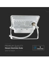 V-TAC 20W LED Прожектор PIR Сензор SAMSUNG Чип Бяло Тяло 4000K 1М Кабел - 20296 - 12