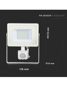 V-TAC 30W LED Прожектор Сензор SAMSUNG Чип Бяло Тяло 6400K - 459 - Цена | LEDs4economy 2