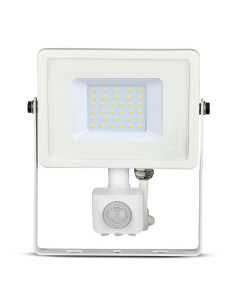 V-TAC 30W LED Прожектор Сензор SAMSUNG Чип Бяло Тяло 6400K - 459 - Цена | LEDs4economy