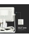 V-TAC 20W LED Прожектор Сензор SAMSUNG Чип Бяло Тяло 3000K - 448 - 7