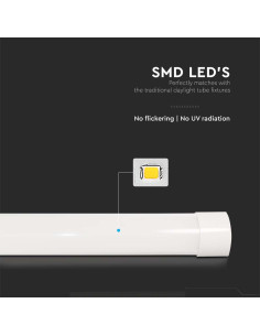 V-TAC 40W LED Линейно Тяло 120см 6500К - 8049 - Цена | LEDs4economy 2