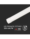V-TAC 38W LED Линейно Тяло 150см Пластик Бърза Връзка с Кабел 155 lm/W - 20366 - 2