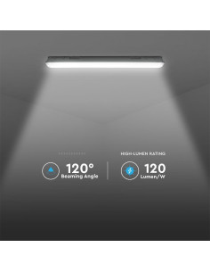 V-TAC LED Влагозащитено Тяло M-Серия 600мм 18W 6400K Мат 120lm/W - 2120210 - Цена | LEDs4economy 2