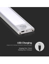 V-TAC 2.5W LED Лампа за Гардероб/Шкаф Сребърно Тяло 4000К IP20 - 2966 - 6