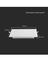 V-TAC 12W LED Backlit Панел Квадрат 3000К - 5
