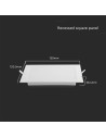 V-TAC 6W LED Backlit Панел Квадрат 4000К - 7