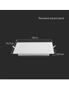 V-TAC 3W LED Backlit Панел Квадрат 4000К - 10478 - 4