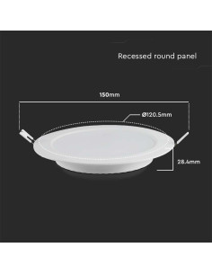 V-TAC 6W LED Backlit Панел Кръг 4000К - 7859 - Цена | LEDs4economy 2