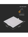 V-TAC 18W LED Premium Панел Квадрат 2700K - 214869 - 4