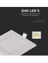 V-TAC 6W LED Premium Панел Квадрат 6400K - 214865 - 6