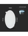V-TAC 12W LED Premium Панел Кръг 6400K - 214859 - 5