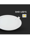 V-TAC 12W LED Premium Панел Кръг 6400K - 214859 - 6