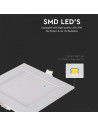 V-TAC 18W LED Premium Панел Квадрат 6400K - 214871 - 4