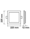 V-TAC 18W LED Premium Панел Квадрат 6400K - 214871 - 10