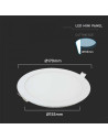 V-TAC 12W LED Premium Панел Кръг 4000K - 214858 - 4