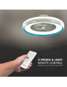 V-TAC 45W LED Тяло/Вентилатор Дистанционно 3в1 AC Мотор Син Ринг - 217934 - 6