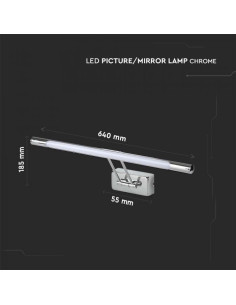 V-TAC 12W LED Лампа за Картина Хром 4000К ф640 - Цена | LEDs4economy 2