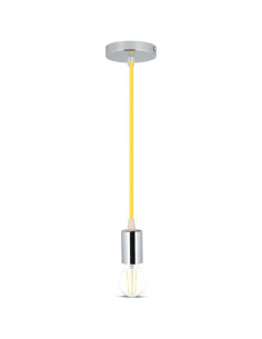 V-TAC Пендел Хромиран Купол Светло Жълт Кабел - 3793 - Цена | LEDs4economy
