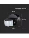V-TAC Инфраред Датчик За Движение Черен 360° - 6610 - 4
